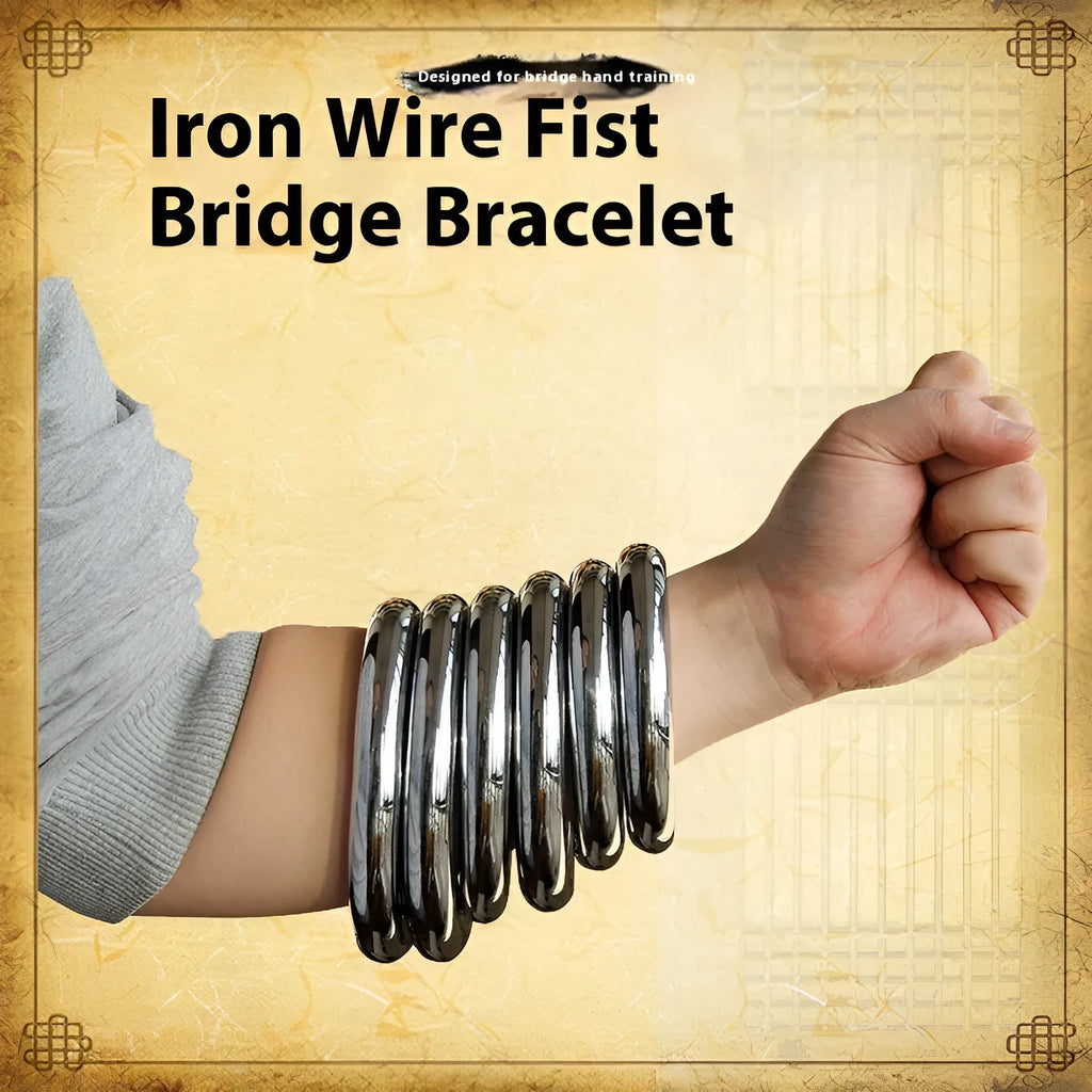 Iron Arm Skill Wing Chun carbon steel training ring shown in three sizes.