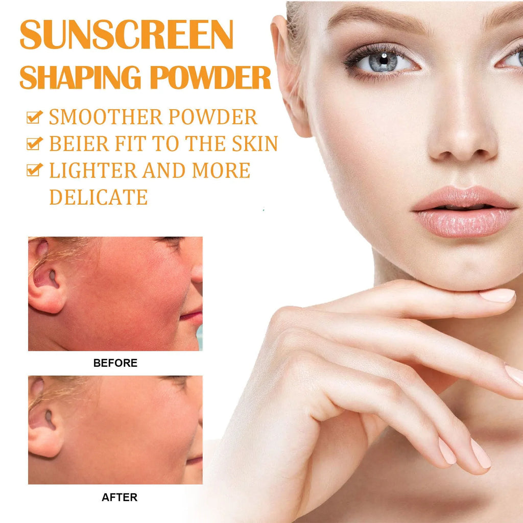 Protective finishing powder 8g oil control setting powder with talc and zinc oxide in compact container