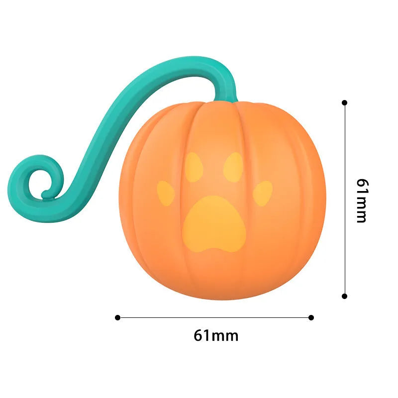 Electric cat toy luminous ball in plastic with watermelon colour cat teasing ball design