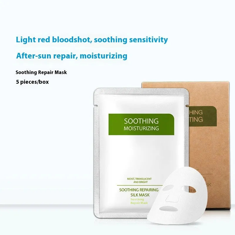 Soothing Silk Moisturizing Facial Mask 25 g white sheet for sensitive skin in box