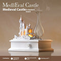 White medieval castle aromatherapy machine with USB charging and ambient light