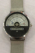 Men's sports quartz watch with 40mm alloy case, mineral glass, and stainless steel strap