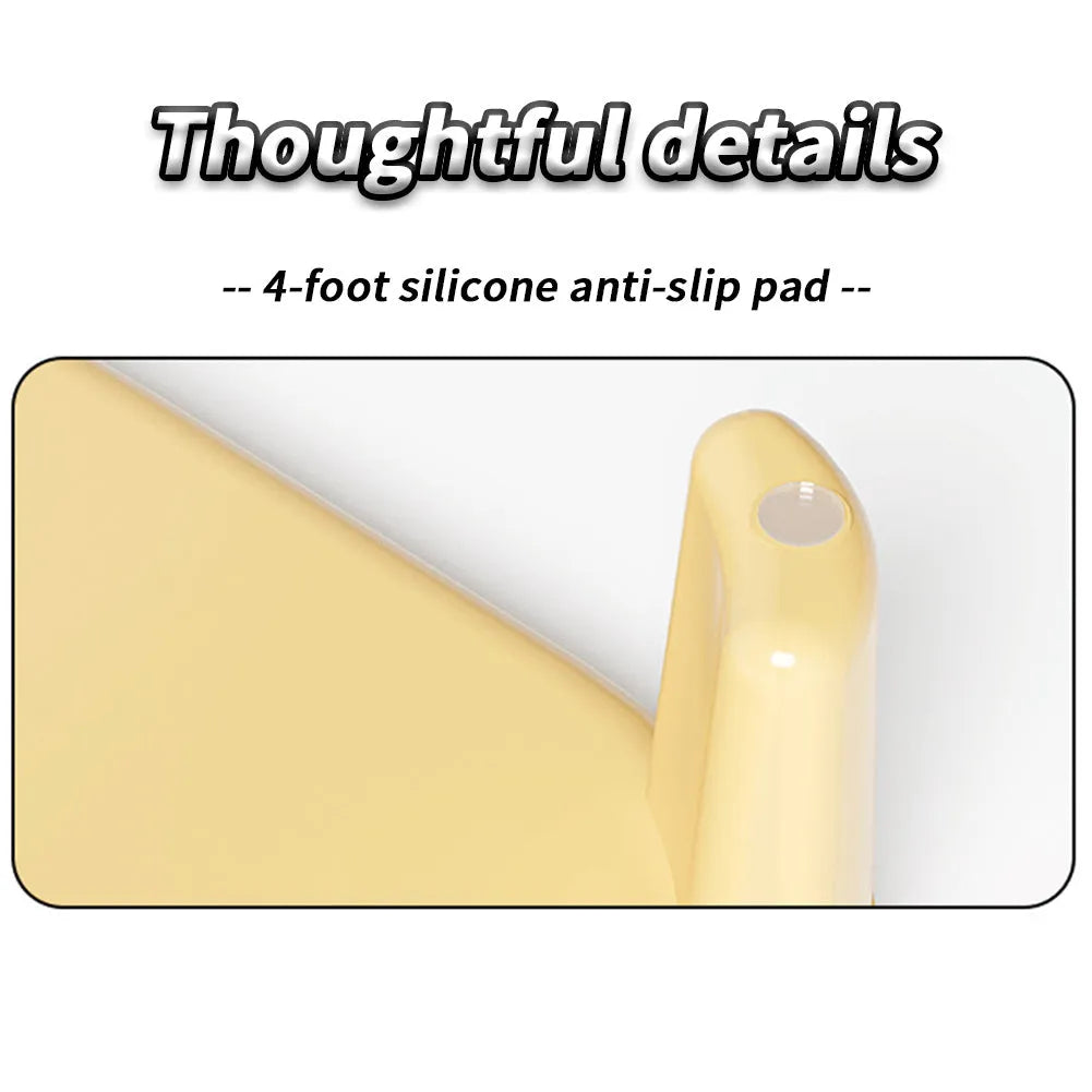 Cat litter mat in milk yellow, plastic construction with raised pattern and anti-slip feet, size 40x40.5x9cm