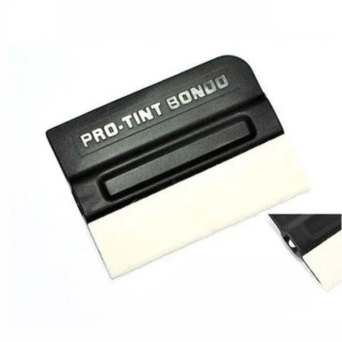 Automotive film scraper tool with ABS handle and interchangeable scraping heads for vehicle wrap installation