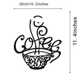 Black wrought iron wall decoration with English letters silhouette design, modern style