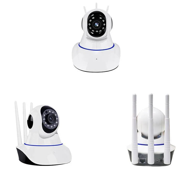 White dome-style wireless surveillance camera with 2MP resolution and 3.6mm lens for indoor/outdoor use