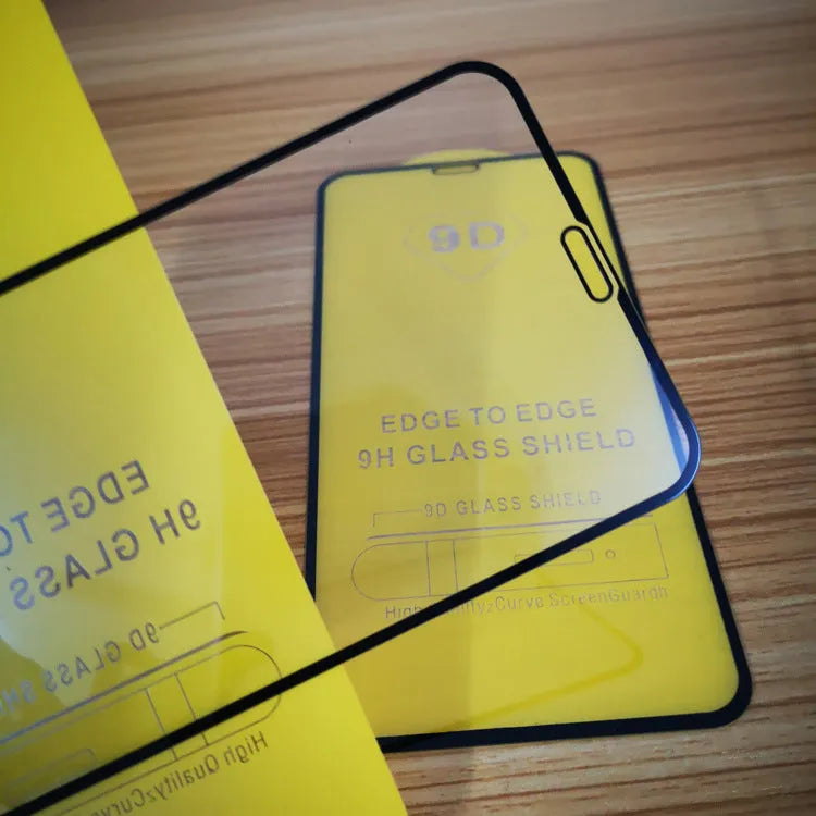 Black glass tempered screen film for XiaoMi 10 Lite 11 Lite and 11T Pro full screen protection