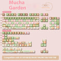 Mu Xia Garden summer garden theme mechanical keyboard key cap set showing complete key layout