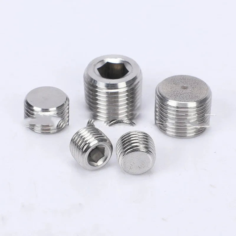 304 stainless steel hexagonal plug for 3/8 pipe bulkhead fitting