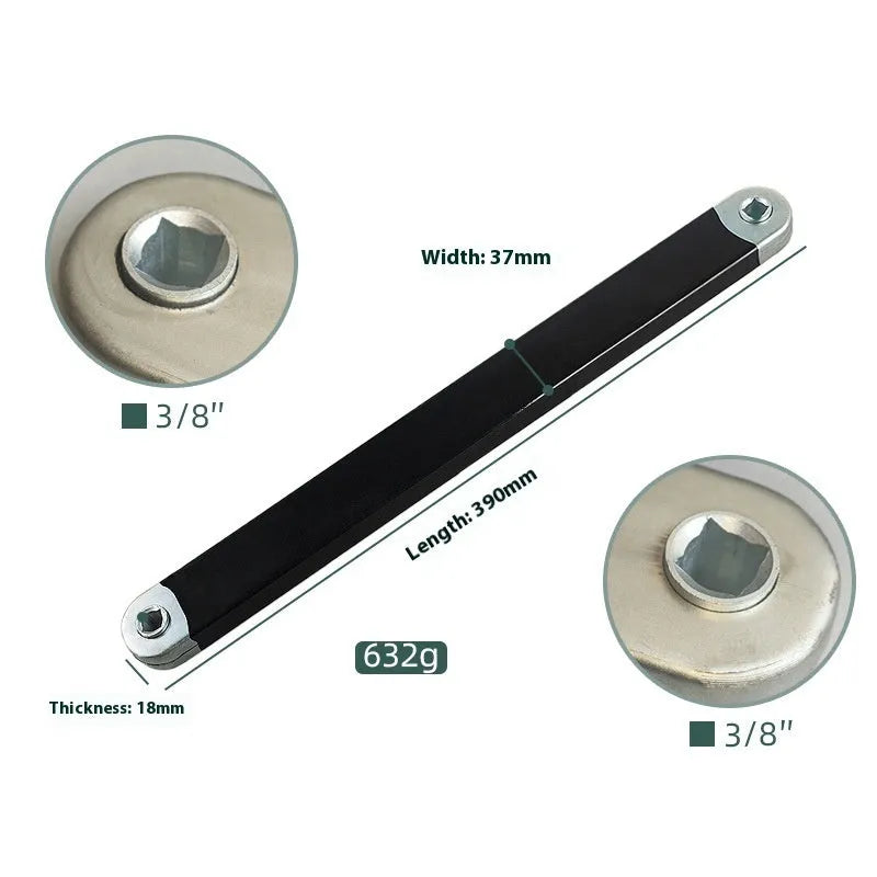 1158 blue ratchet extension wrench with four accessories in white box made from 45# steel