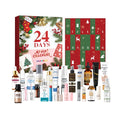 Beauty advent calendar with 24 cosmetic surprise boxes for Christmas countdown