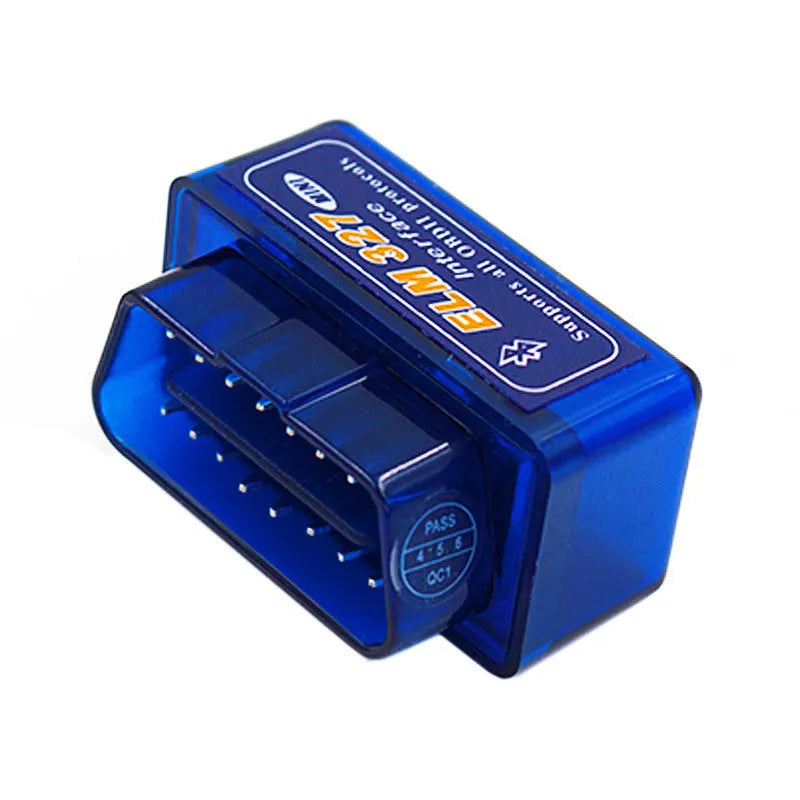 ELM327 mini OBD2 Bluetooth scanner for vehicle diagnostics with fault code reading and sensor monitoring