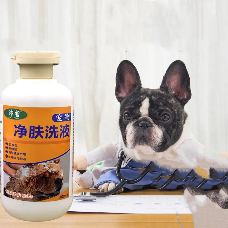 300ml bottle of veterinary skin care cleansing lotion for dogs and cats