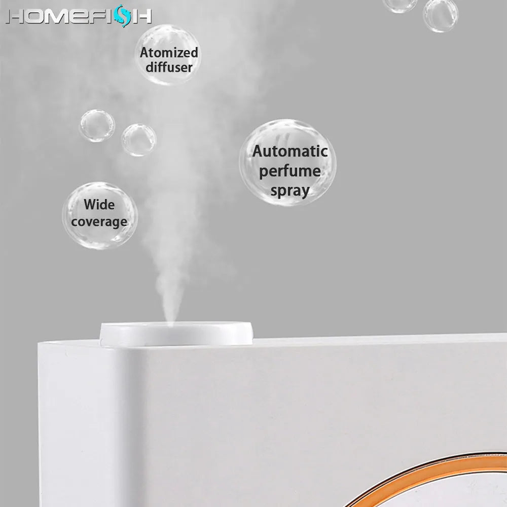 White wall mounted automatic aromatherapy machine with USB charging port
