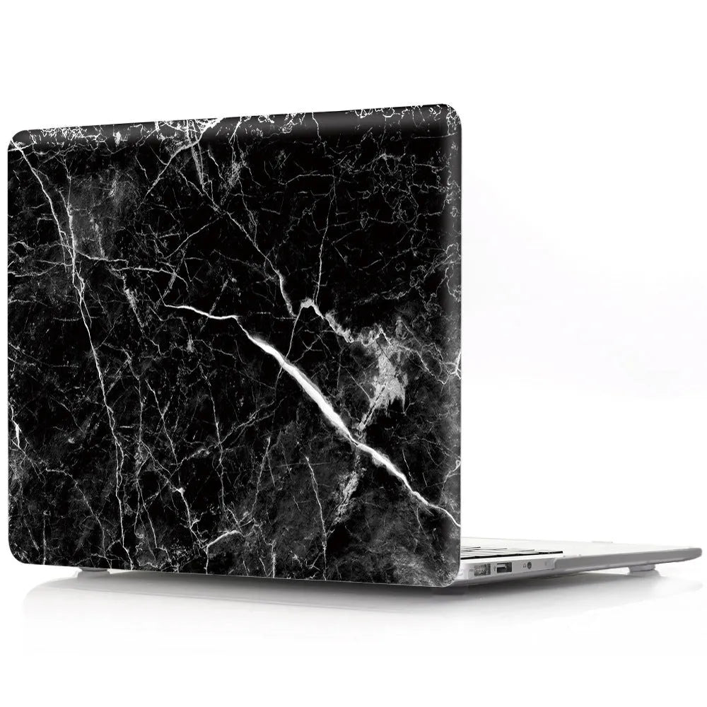 Marble grain plastic notebook case for MacBook with blue marble pattern