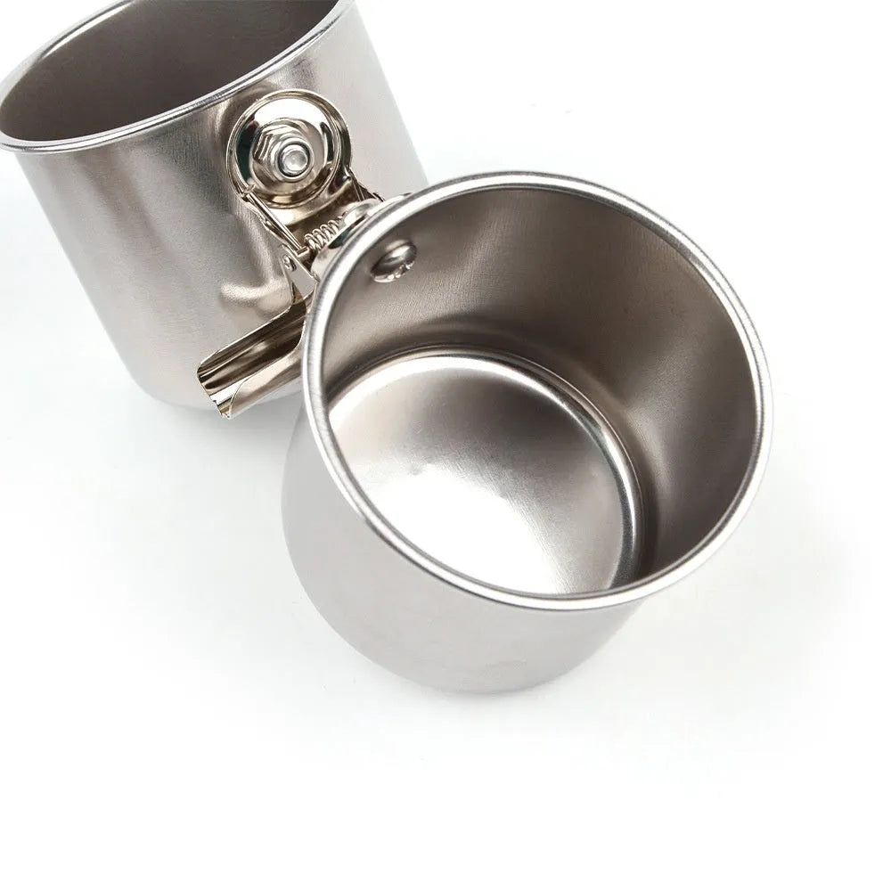 Stainless steel birdcage food container outdoor feeder in natural colour.