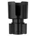 Matte black car cup holder expander with adjustable base for oversized bottles and cups