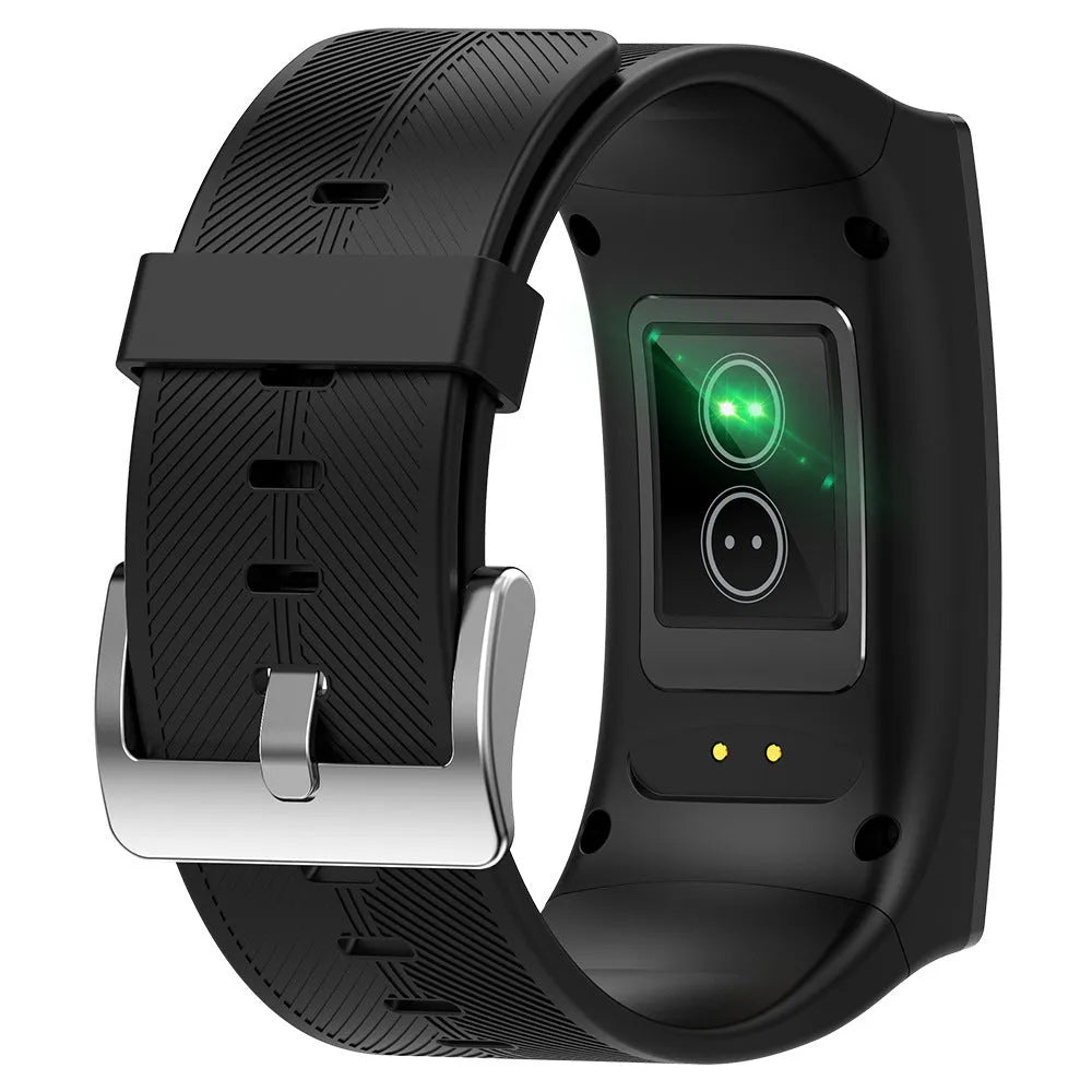 Bluetooth blood pressure sports watch with 1.91 inch screen and silicone wristband in Black colour option