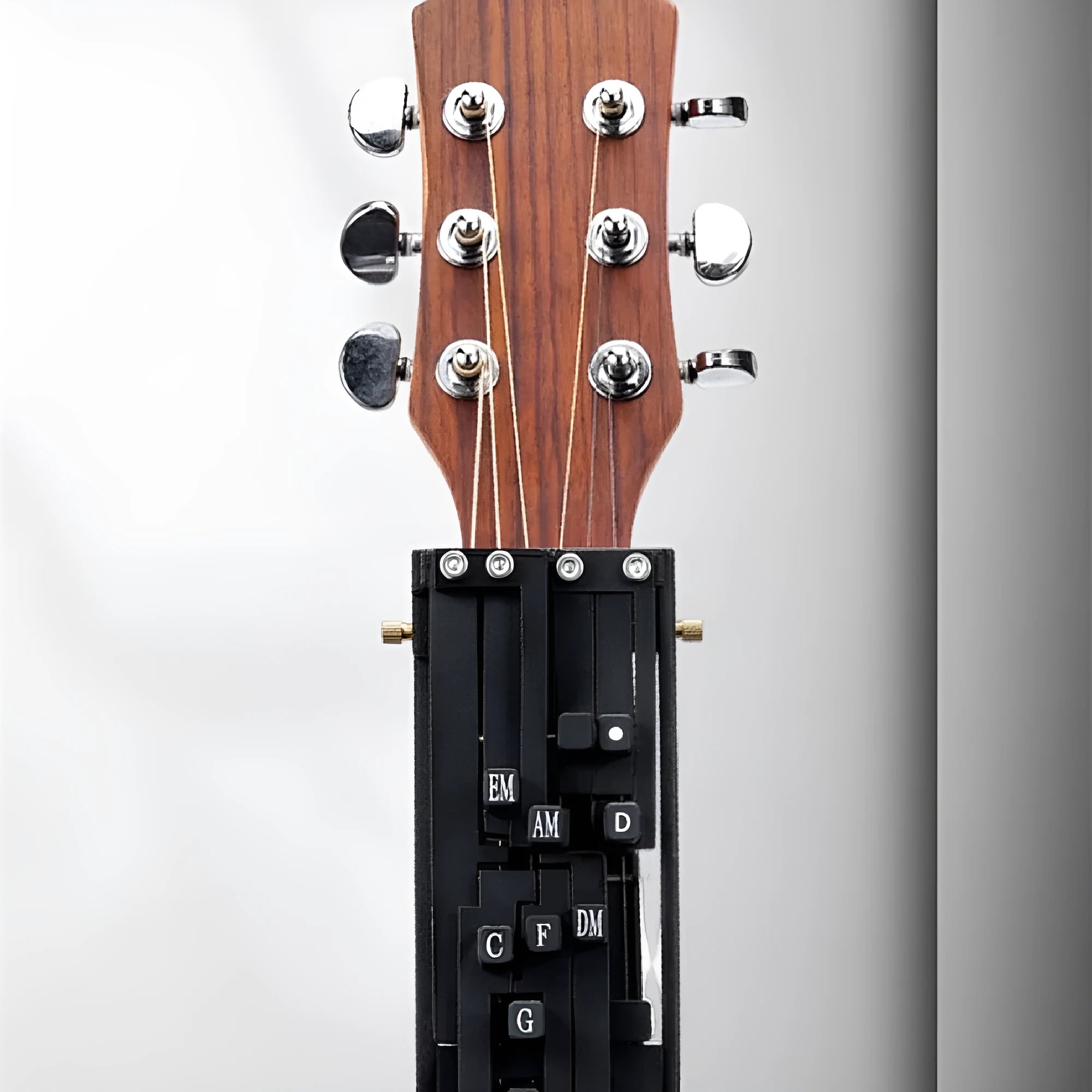 Black automatic chord practice device for folk guitar beginners playing and singing