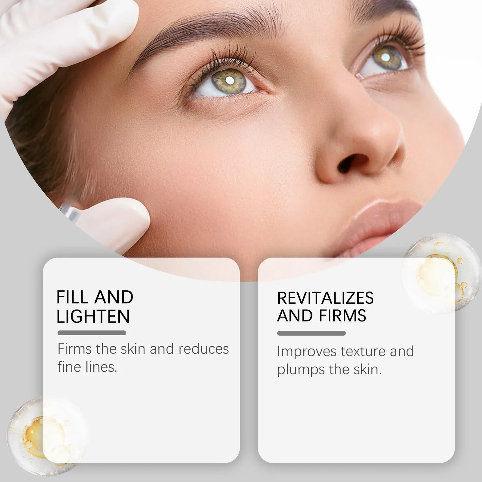 30ml Light Lines Nourish Skin Smear Care Solution tightening essence bottle with collagen and coffee extract