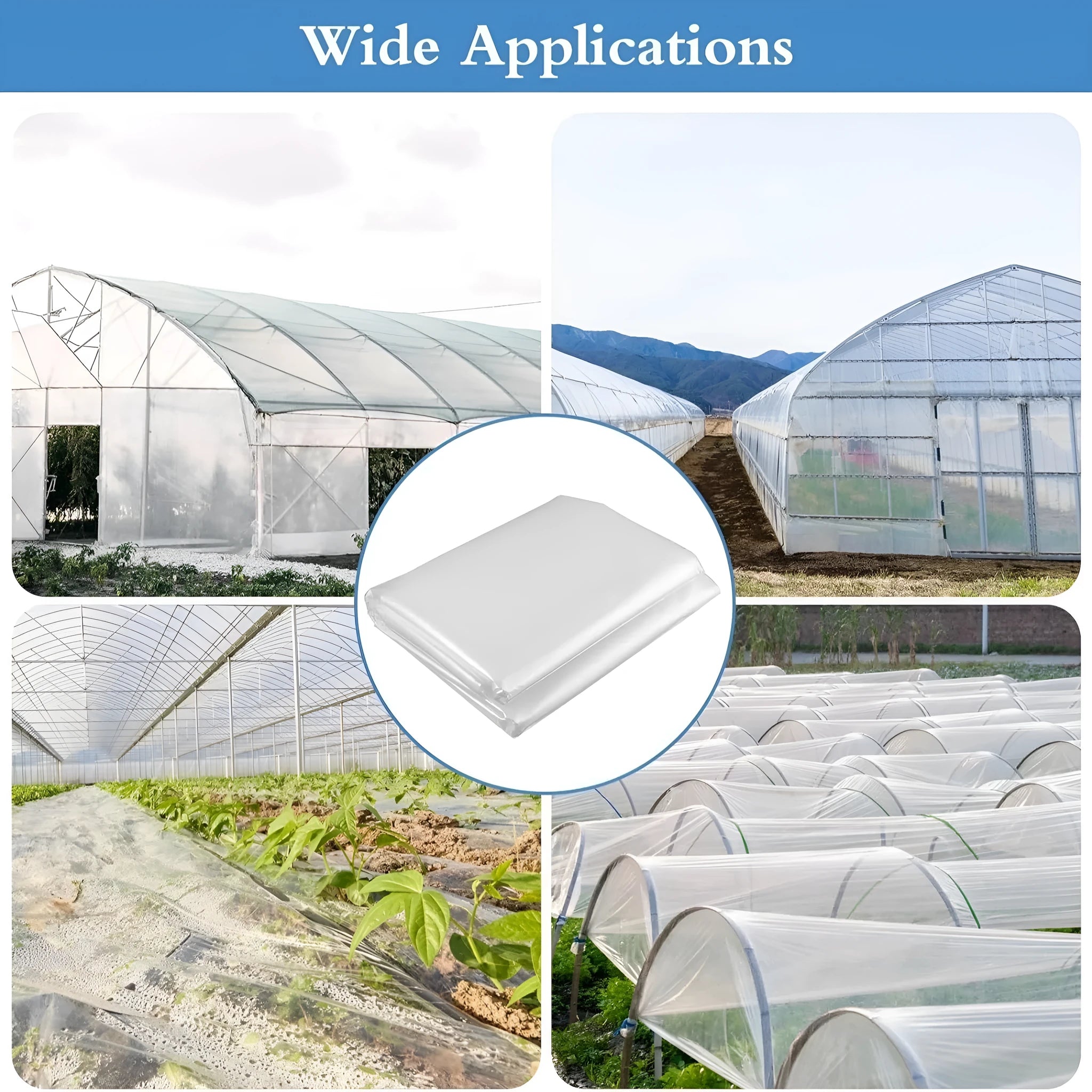 Plastic greenhouse cold film roll 4x8 metres for vegetable shed insulation