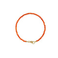 Natural Southern red agate bracelet 3mm cut surface beads Cherry red colour on wrist