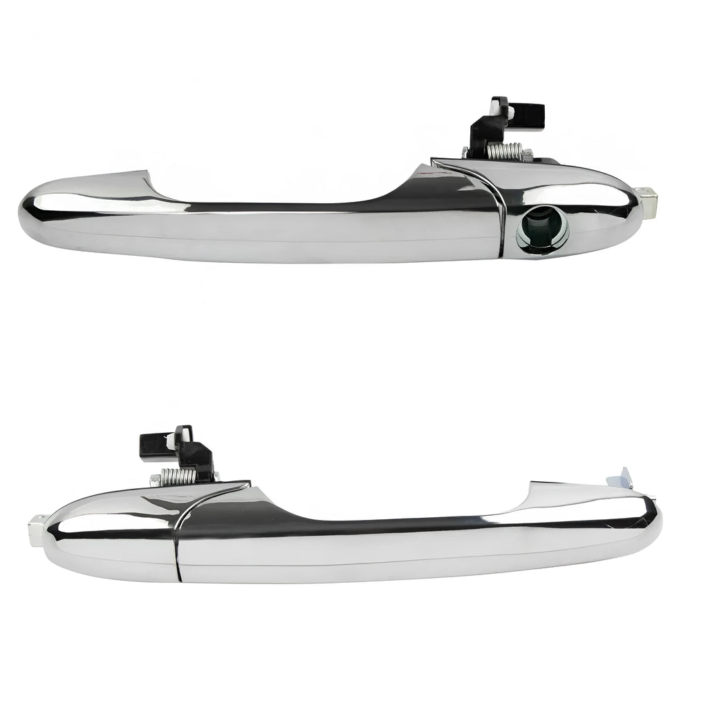 Black plastic car door handle for Fiat 500 measuring 16.2x8x7 cm