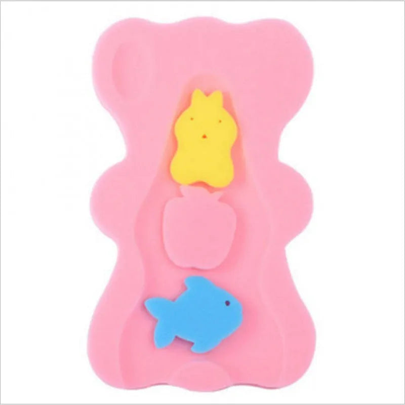 Non-slip baby bath mat in polyurethane sponge, 4.7cm thick, blue colour option, for tub or pool use