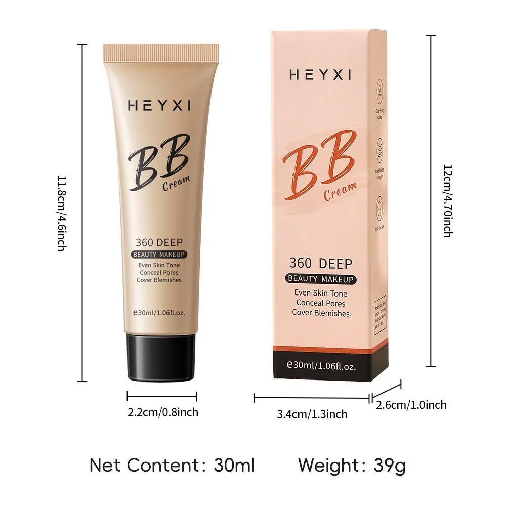 Waterproof BB cream in four shade colours 01 02 03 04 for universal skin types