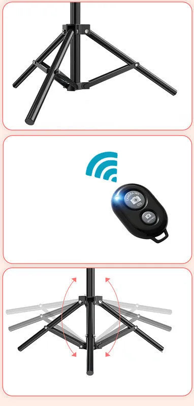 10 inch ring selfie light with adjustable metal bracket for smartphone photography