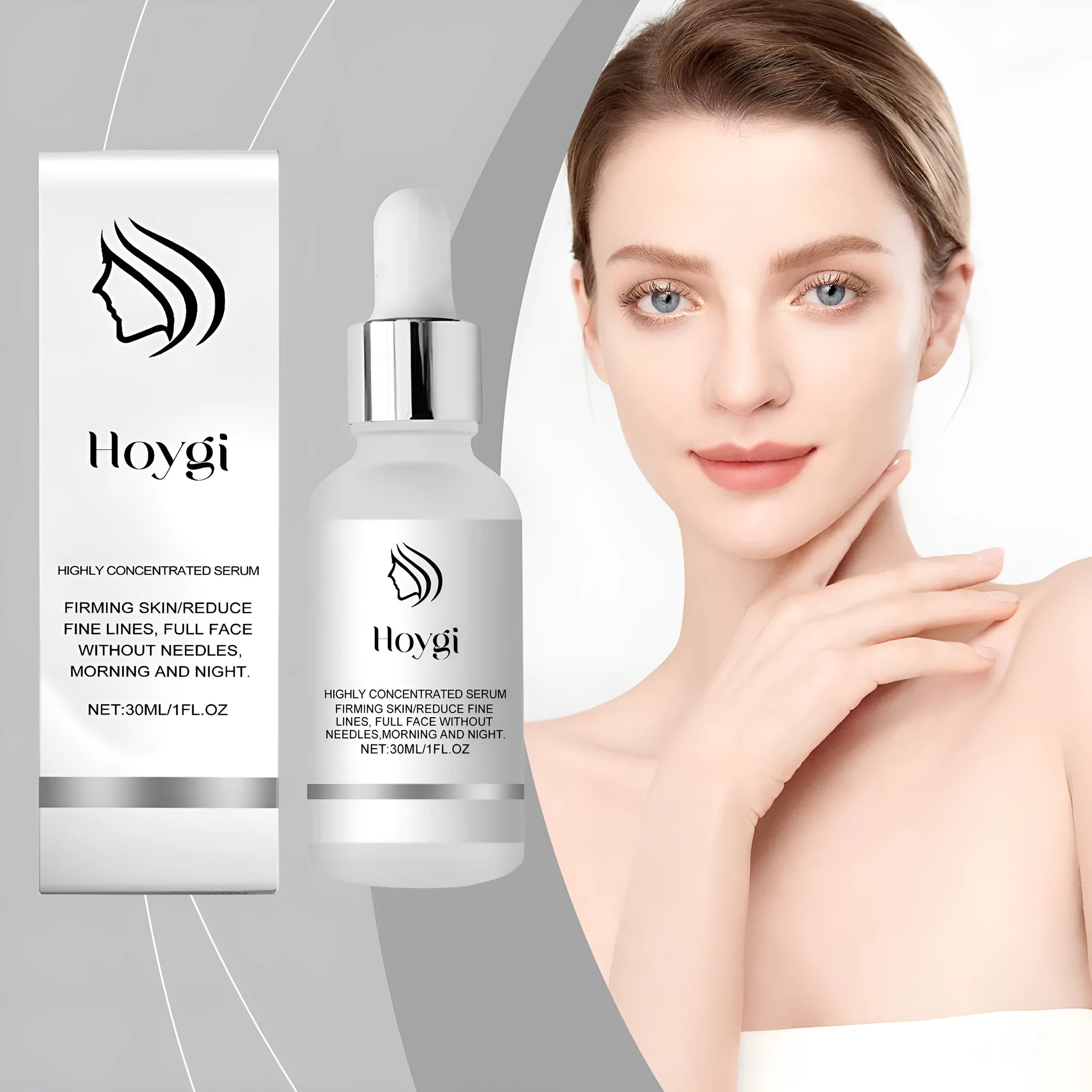 30ml Light Lines Nourish Skin Smear Care Solution tightening essence bottle with collagen and coffee extract