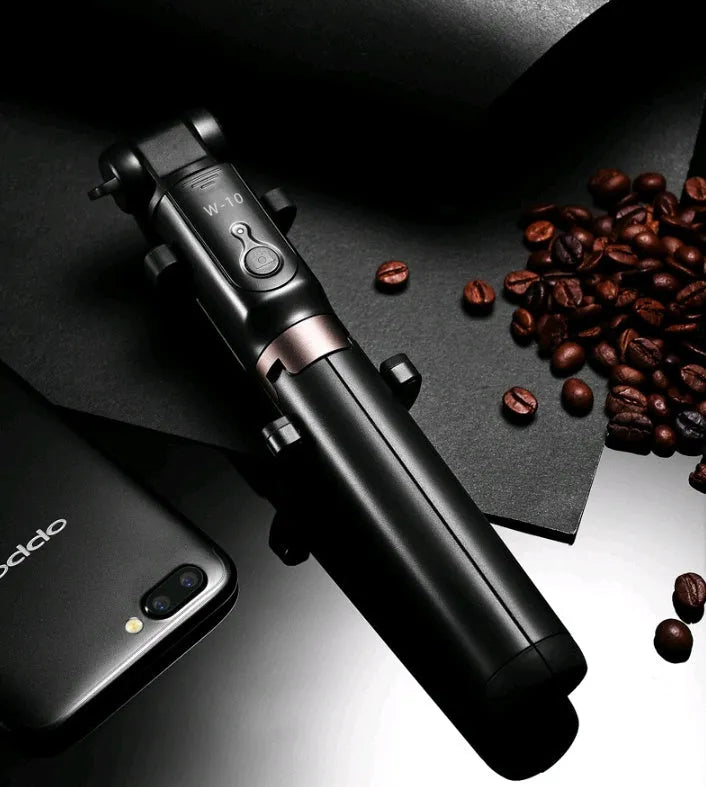 Aluminium alloy Bluetooth tripod selfie stick with remote control for mobile phones