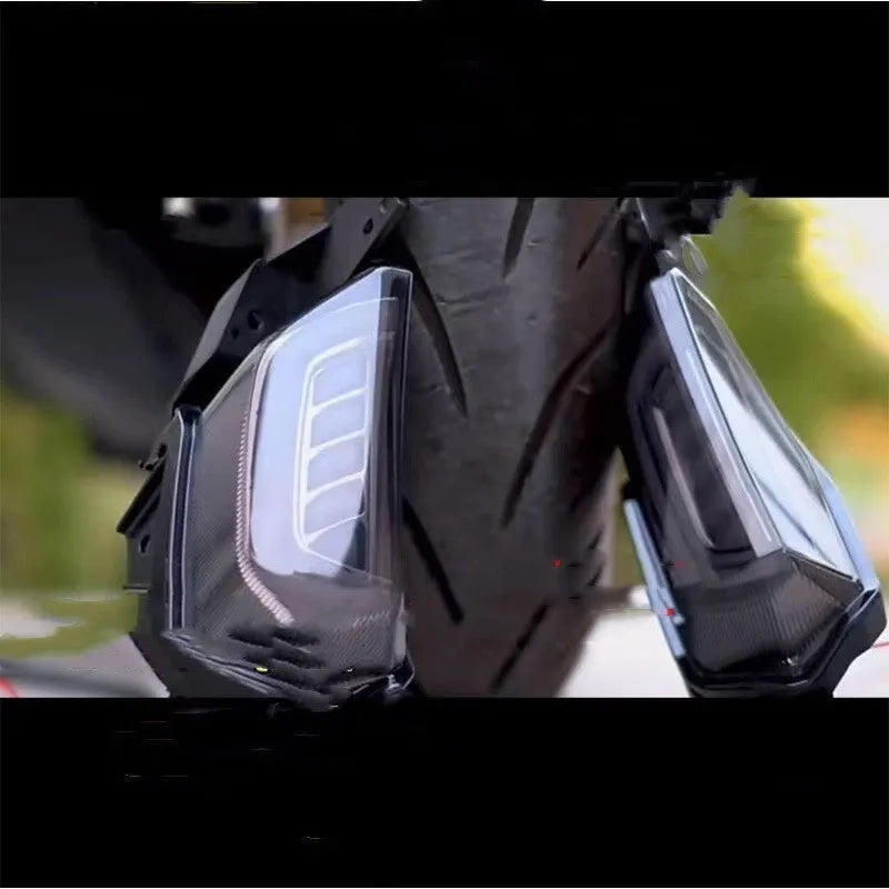 LED turn signal steering lights for Yamaha NMAX155 scooter in blue/yellow colour combination