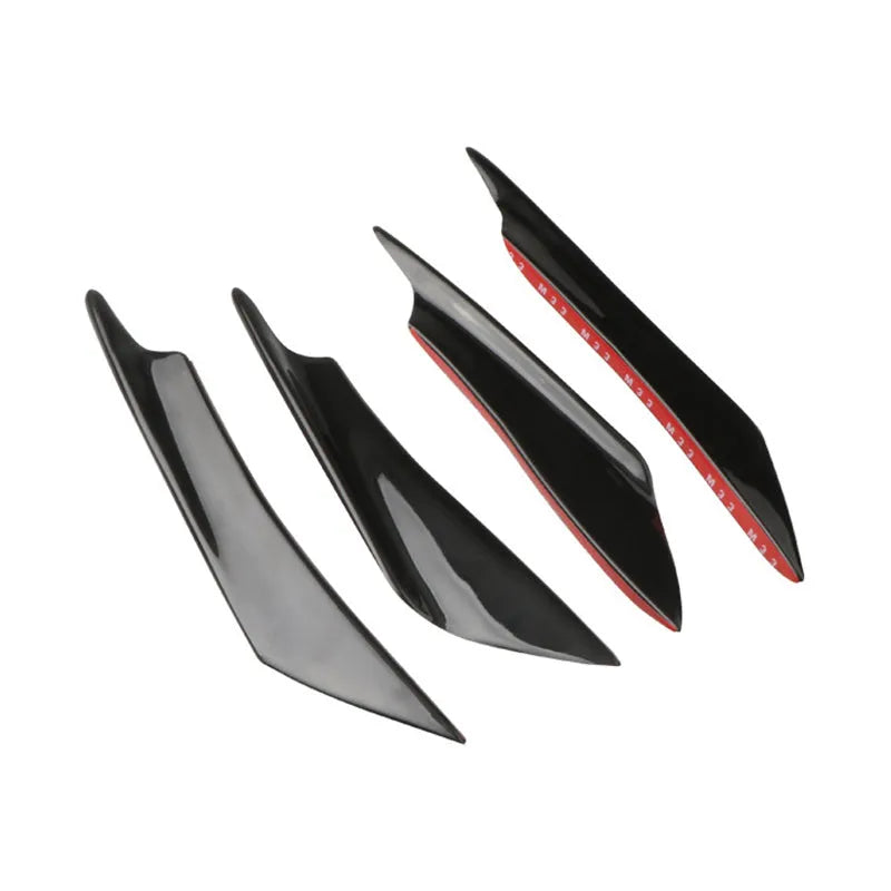 Carbon fibre pattern bumper blade spoiler for automotive front bumper installation