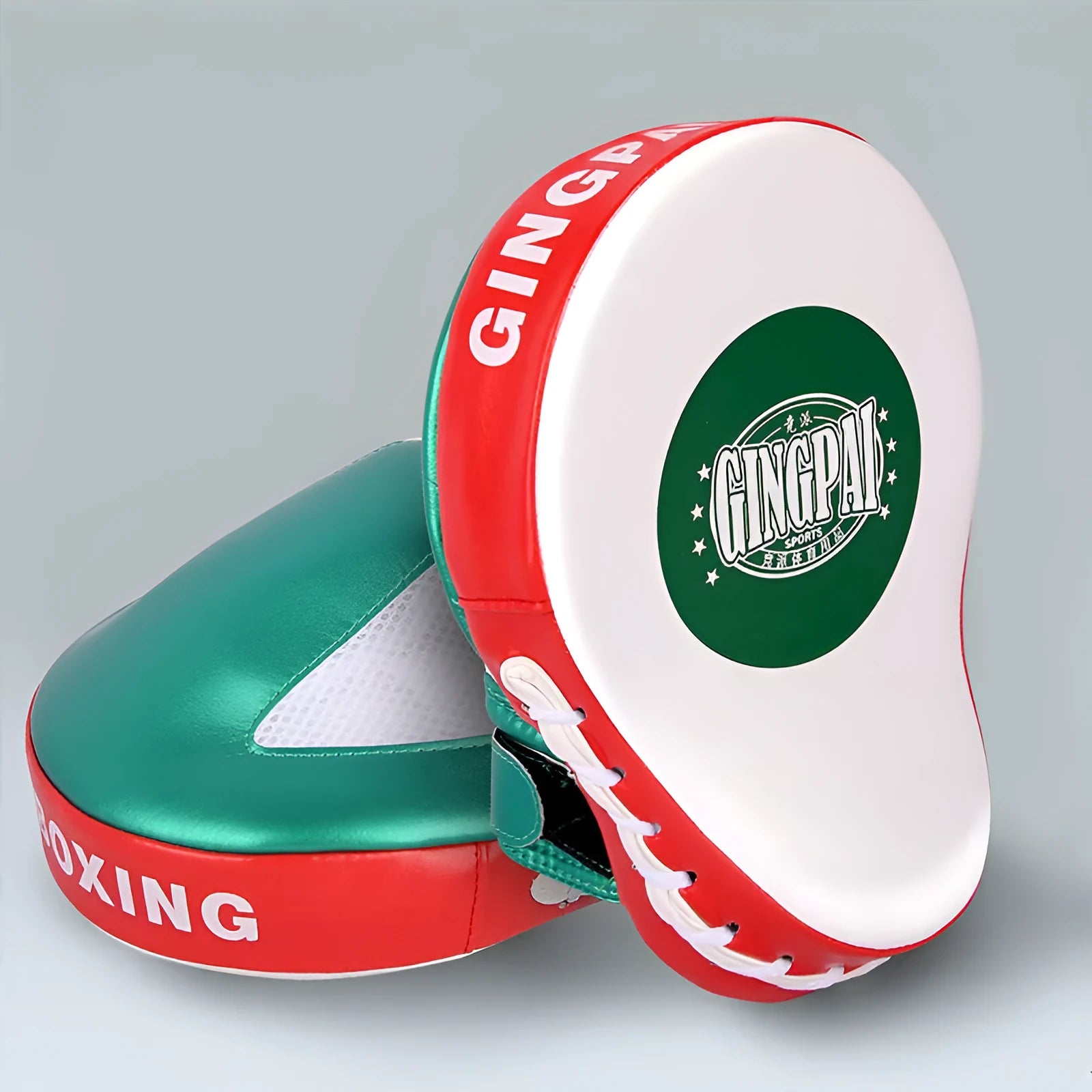 Golden and green vertical PU leather boxer Sanda hanging training target baffle