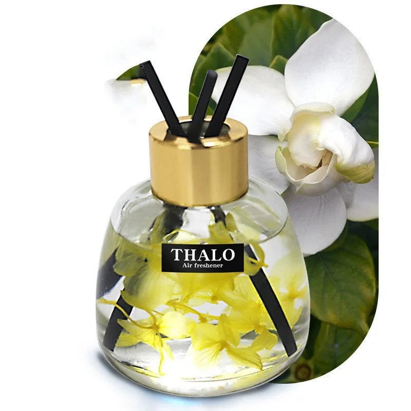 Glass car aromatherapy ornament bottle with loose incense function in creative automotive decoration style