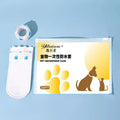 Disposable white waterproof non-slip pet shoe covers made from non-woven fabric