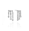 925 silver geometric diamond overlay rivet earrings in 18K gold finish