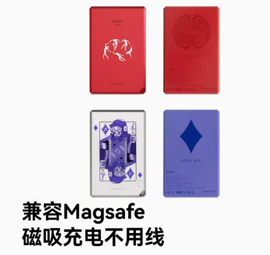 Ultra-thin magnetic power bank 5000mAh 15W wireless charger in compact 103x66x10.5mm size