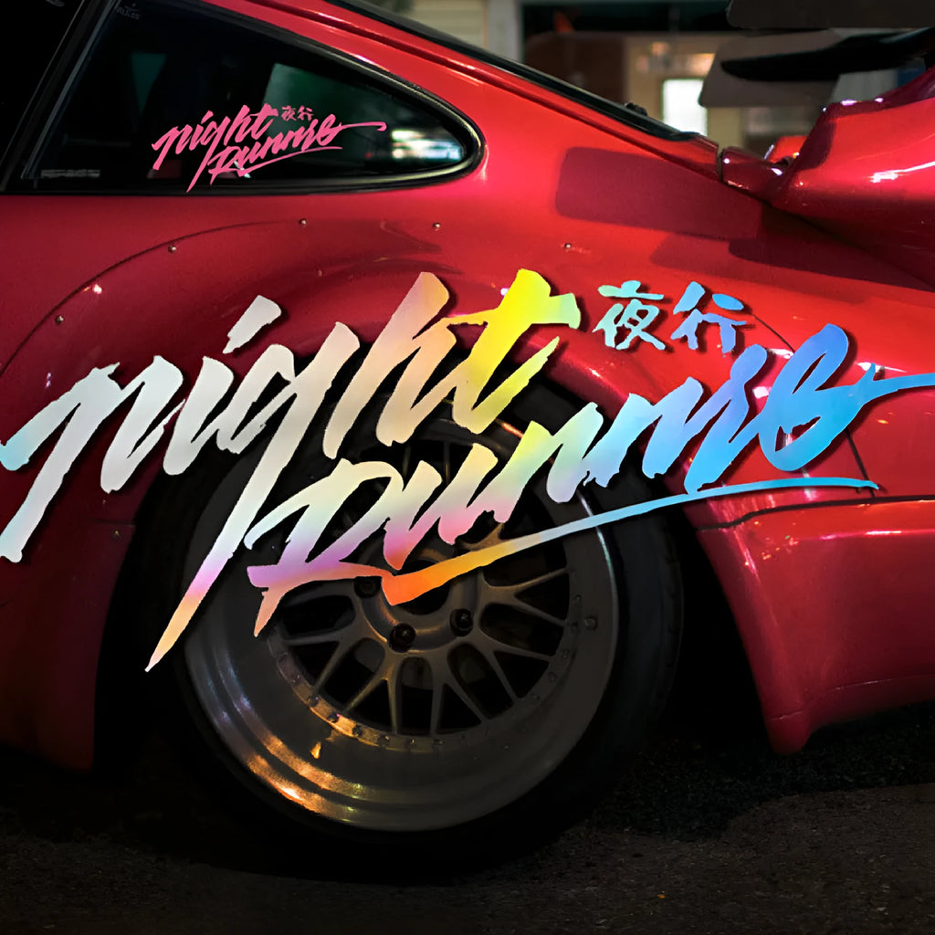 Nightwalker car decal sticker on rear windshield black colour 20x7.5cm size