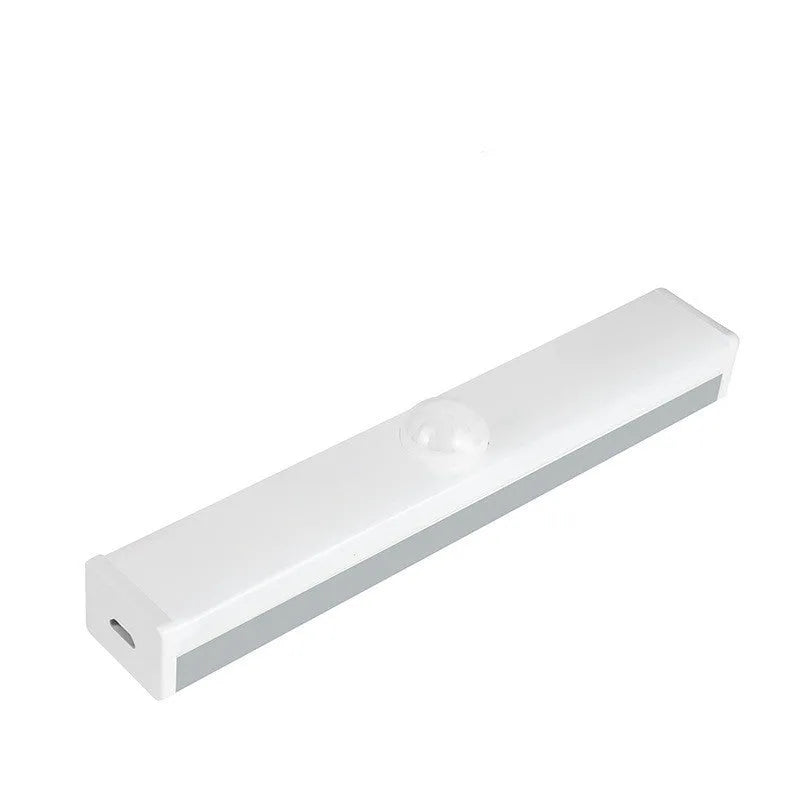 LED body induction light strip with aluminium and plastic lampshade, black, 30cm length