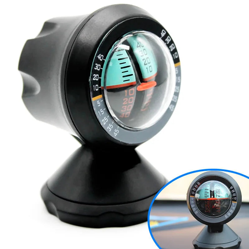 Vehicle mounted slope meter AMD-2 black ABS self sensing car inclinometer with adjustable perspective