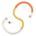 Cat bite rope toy made of cotton string, 70cm long, catnip-stuffed, available in purple, orange, or red with green colours