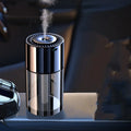 Plug-in USB spray perfume humidifier with glass base in a choice of six fragrance colours.