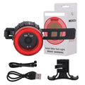 Black intelligent induction bicycle brake taillight with cushion and seat tube mounting brackets