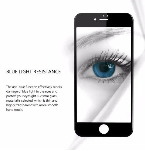 0.23mm soft 3D curved tempered glass screen protector compatible with iPhone 7, black edge full coverage