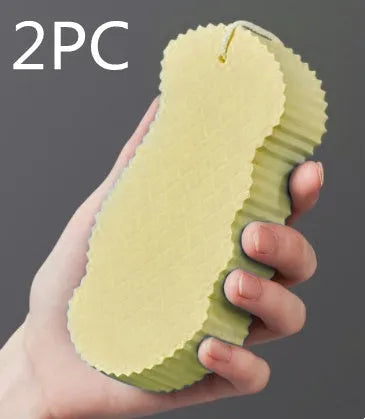 White 3D fish scale pattern bath sponge ball for gentle body exfoliation in the shower