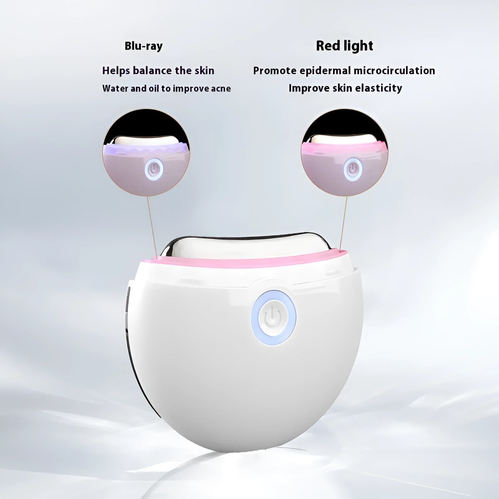 Household electric beauty scraping device with photon IPL lights in a French pattern design.