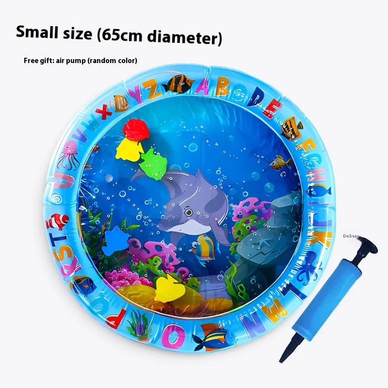 PVC inflatable pet cooling water mattress with underwater design for cats