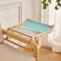 Grey powder wood cat hanging bed hammock measuring 470x395x215mm for window or balcony use.
